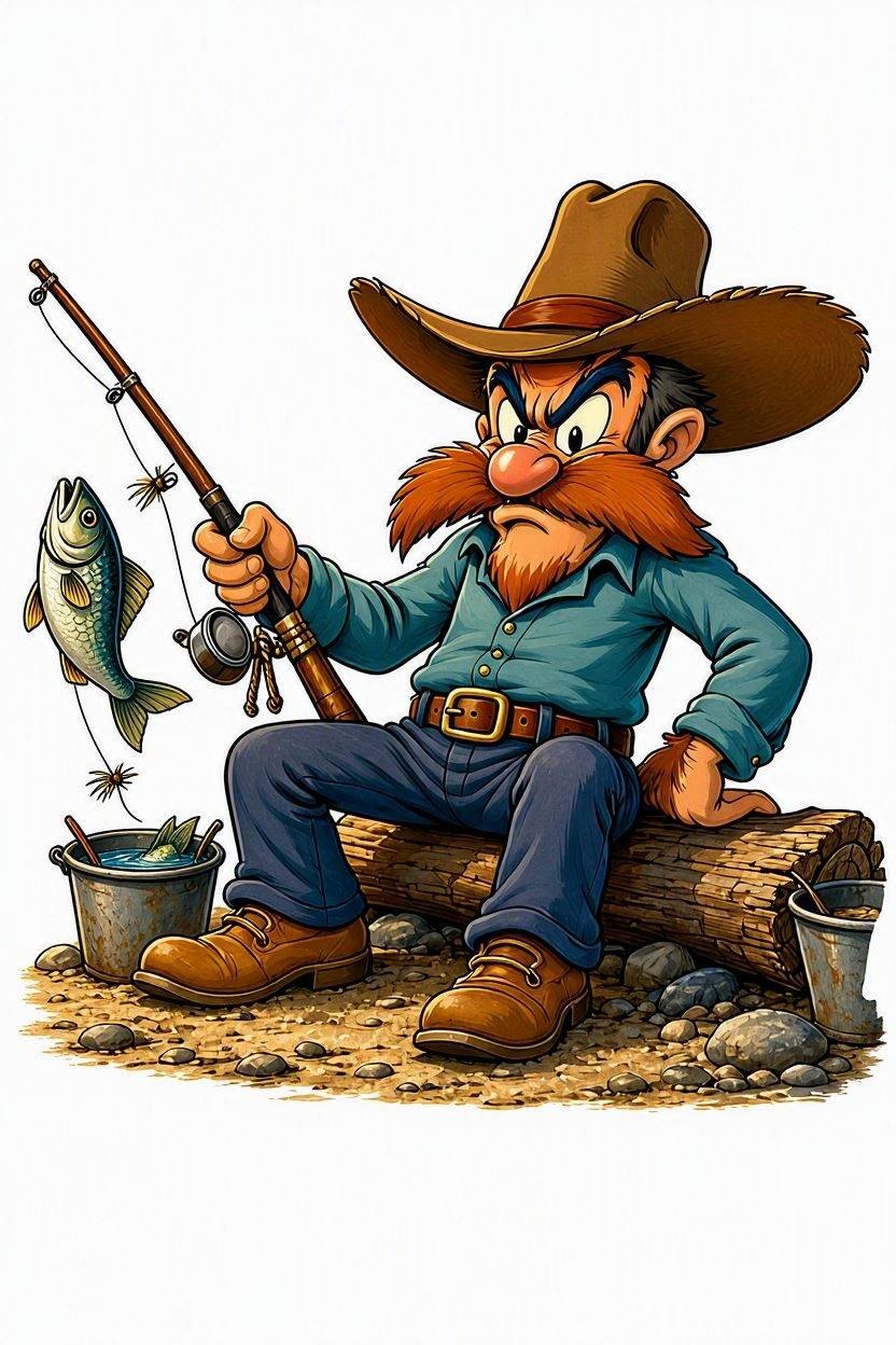 Yosemite Sam fishing