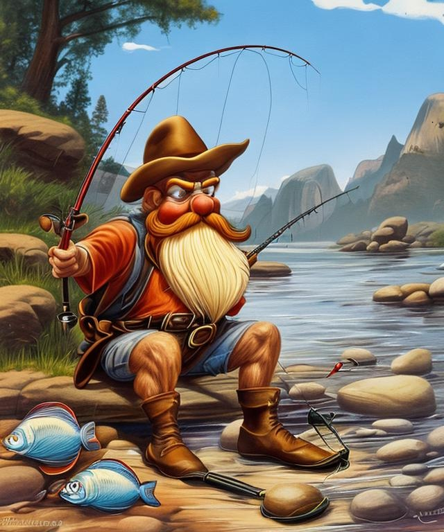 Yosemite Sam fishing